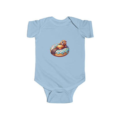 Baby Bodysuit - Beaver Donut Funny Design