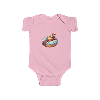 Baby Bodysuit - Beaver Donut Funny Design