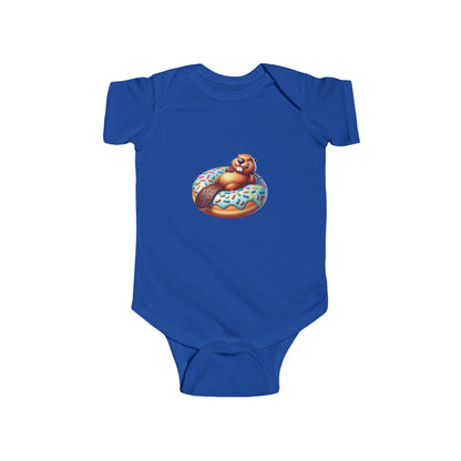 Baby Bodysuit - Beaver Donut Funny Design