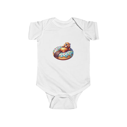Baby Bodysuit - Beaver Donut Funny Design