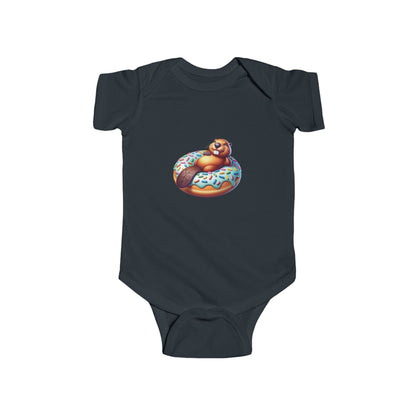 Baby Bodysuit - Beaver Donut Funny Design
