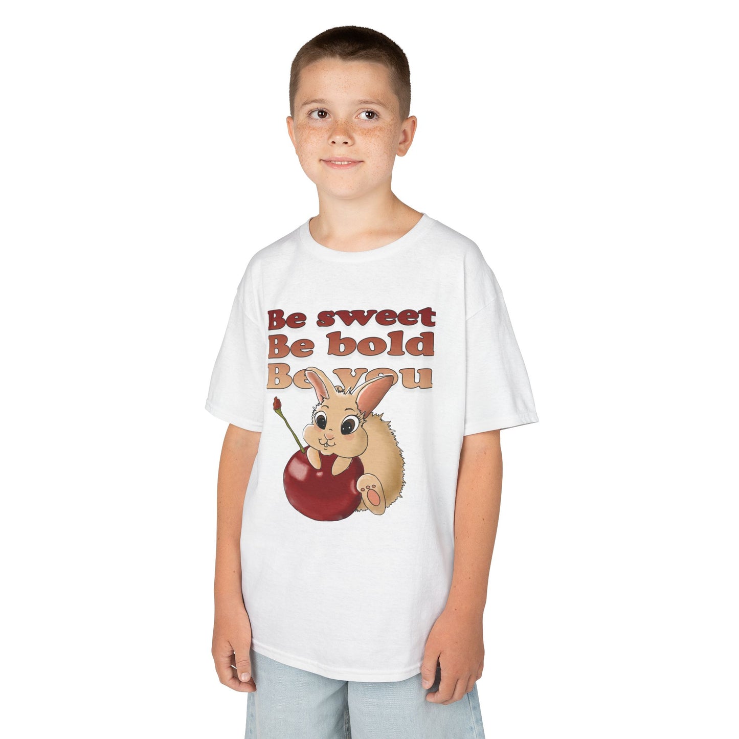 Cute Bunny Kids Tee - Heavy Cotton™ T-Shirt for Spring Celebrations