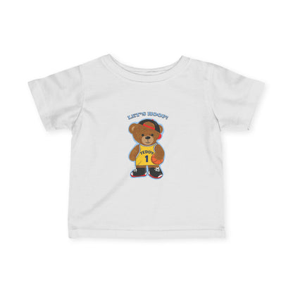 Basketball Bear Infant Tee, Cute Baby Shirt, Toddler Sports T-Shirt, Baby Shower Gift, Playful Kids Apparel