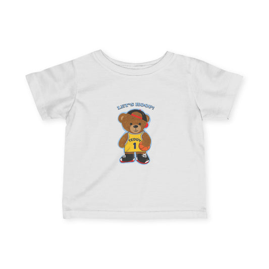 Basketball Bear Infant Tee, Cute Baby Shirt, Toddler Sports T-Shirt, Baby Shower Gift, Playful Kids Apparel