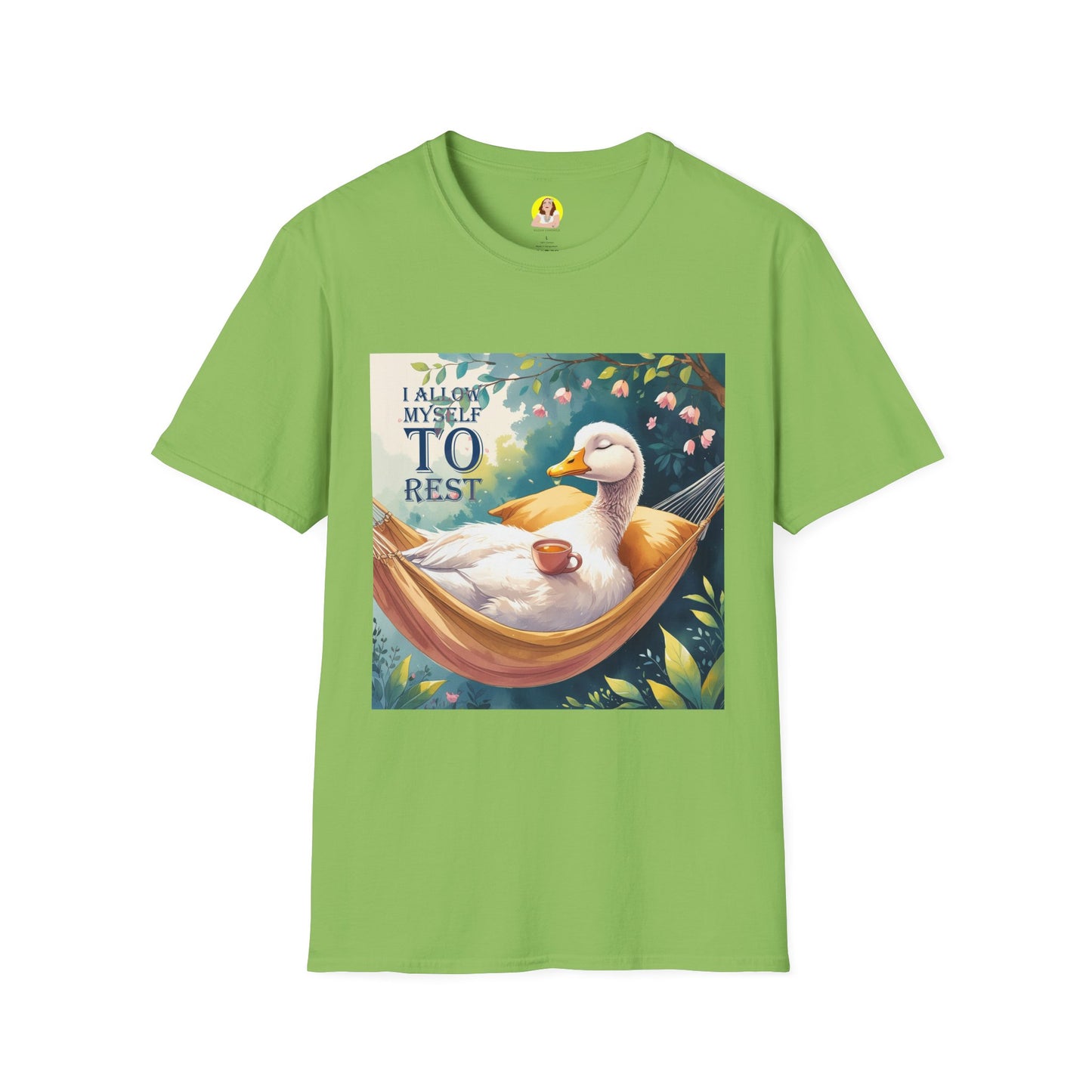 Relaxing Duck Unisex T-Shirt, Nature Lover Tee, Cozy Gift for Friends, Mother's Day Present, Unique Rest Quote Tee, Fall Apparel