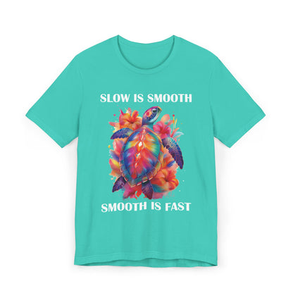 Colorful Motivational Turtle T-Shirt, Ocean Lover Gift, Nature Shirt, Summer Apparel, Casual Beachwear, Eco-Friendly Fashion