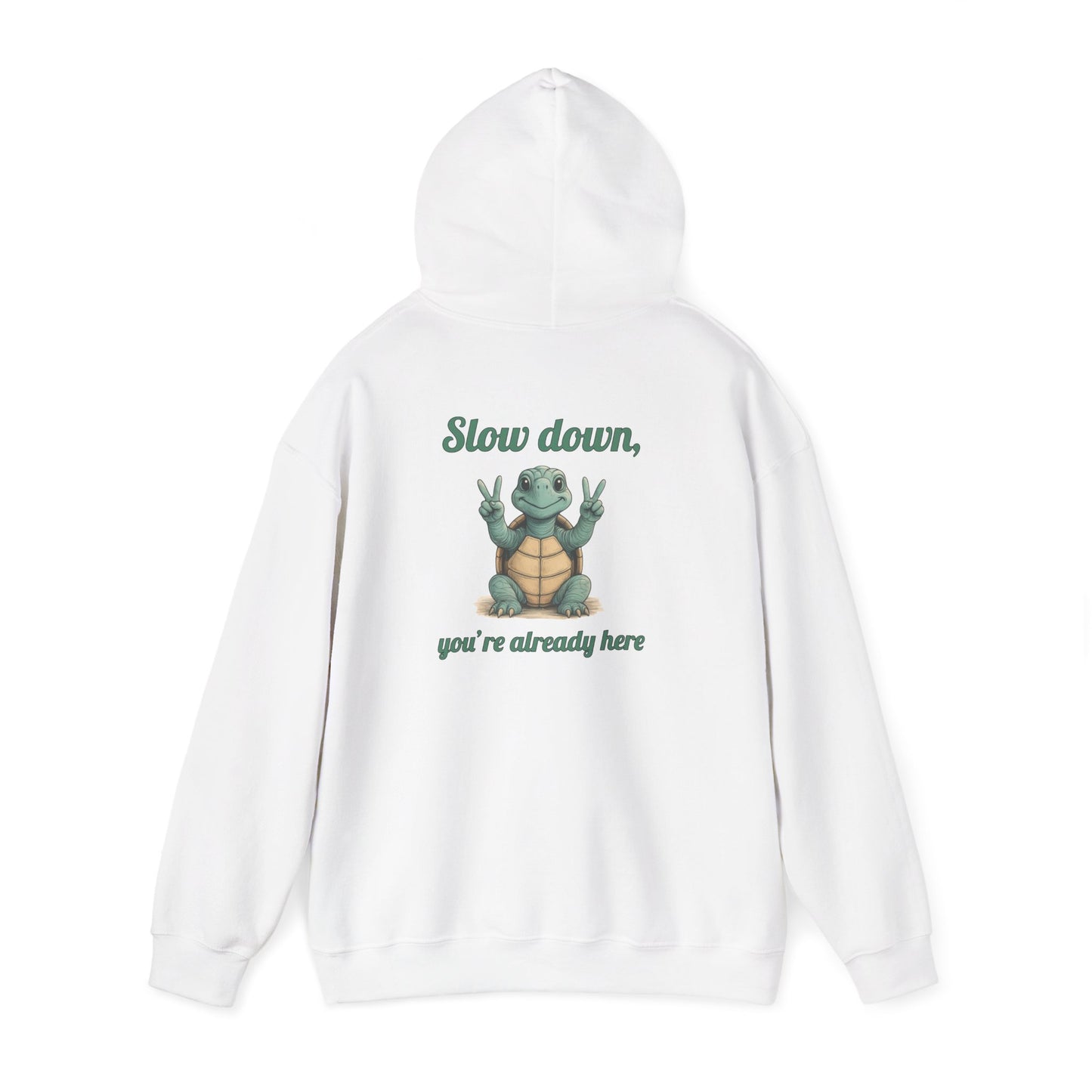 Slow Down Hoodie - Unisex Heavy Blend Sweatshirt, Chill Vibes, Gift for Friends, Cozy Style, Funny Quote Apparel