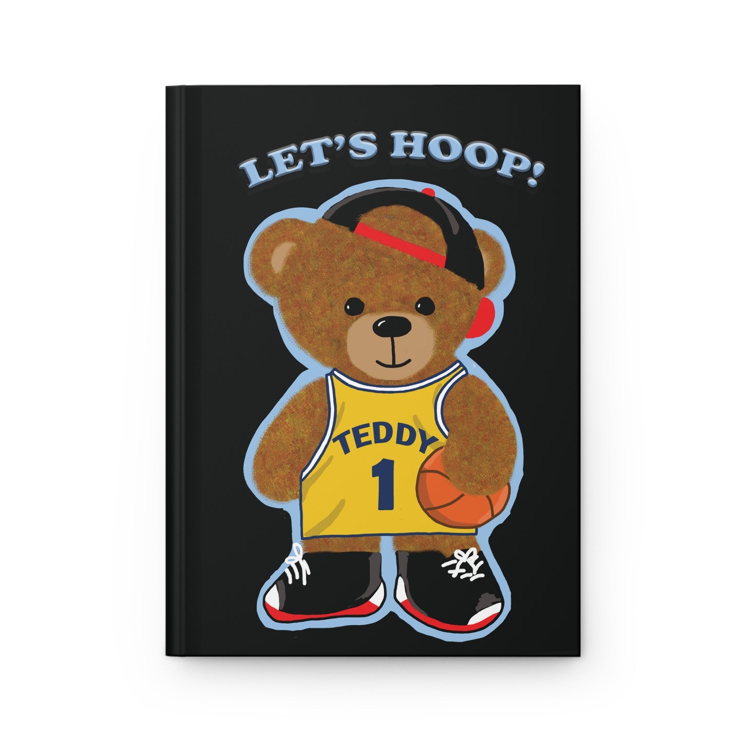 Basketball Bear Journal, Sports Notebook, Teddy Bear Gift, Motivational Journal, Cute Writing Notebook, Gift for Athletes, Kids Journal