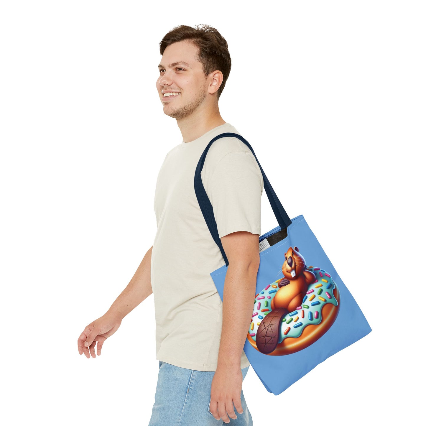 Tote Bag - Beaver Donut Design