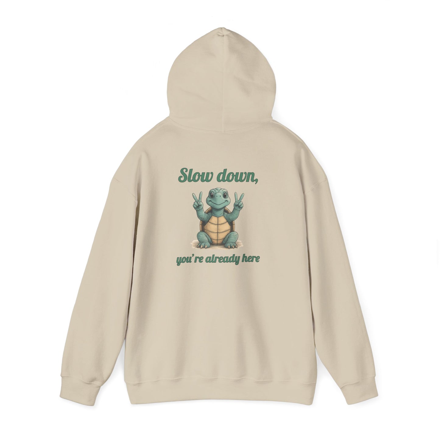 Slow Down Hoodie - Unisex Heavy Blend Sweatshirt, Chill Vibes, Gift for Friends, Cozy Style, Funny Quote Apparel