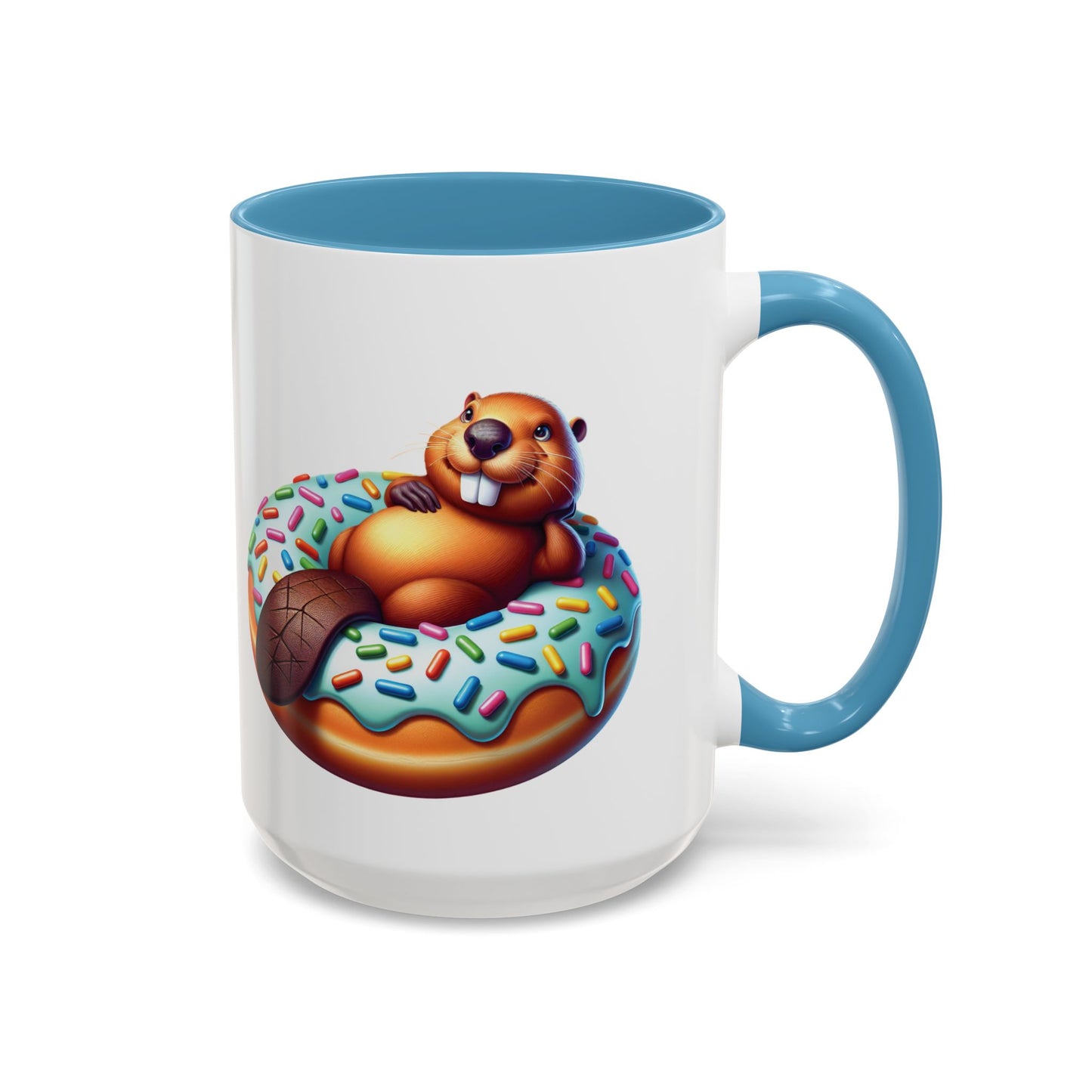 Cute Beaver Donut Coffee Mug - Fun Gift for Animal Lovers
