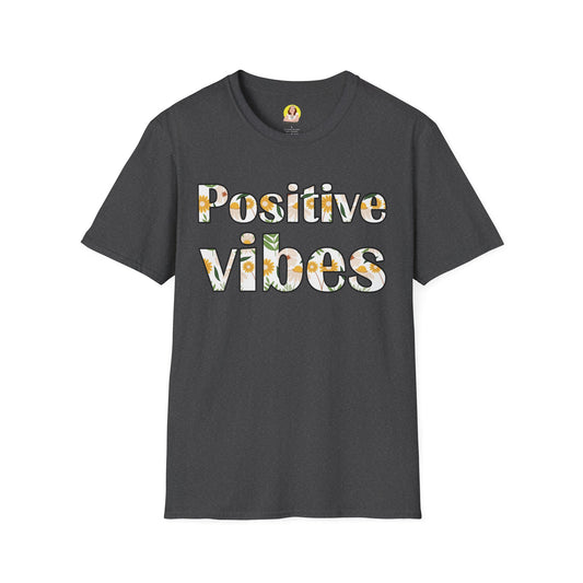 Positive Vibes Unisex T-Shirt, Floral Graphic Tee, Gift for Friends, Summer Outfit, Positive Affirmation Wear