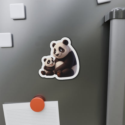 Cute Panda Family Die-Cut Magnets | Adorable Home Décor, Gift for Animal Lovers, Fun Fridge Magnet, Cute Gift Idea, Kids Room Décor