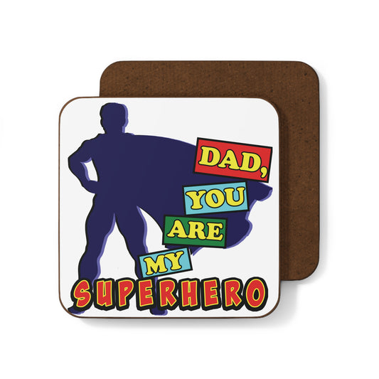 Superhero Dad Coaster, Gift for Father’s Day, Dad Appreciation, Funny Coaster, Home Decor, Drink Coaster, Personalized Gift