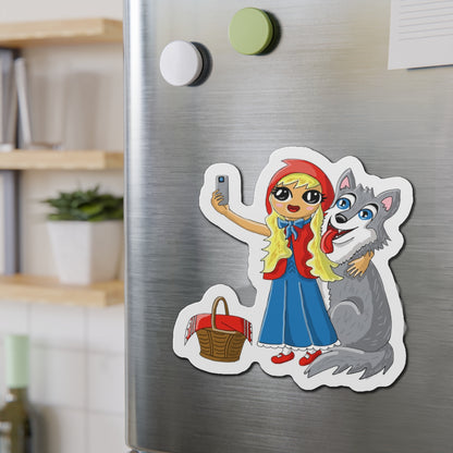 Magnet - Little Red Riding-Hood and Wolf Selfie Die-Cut Magnet