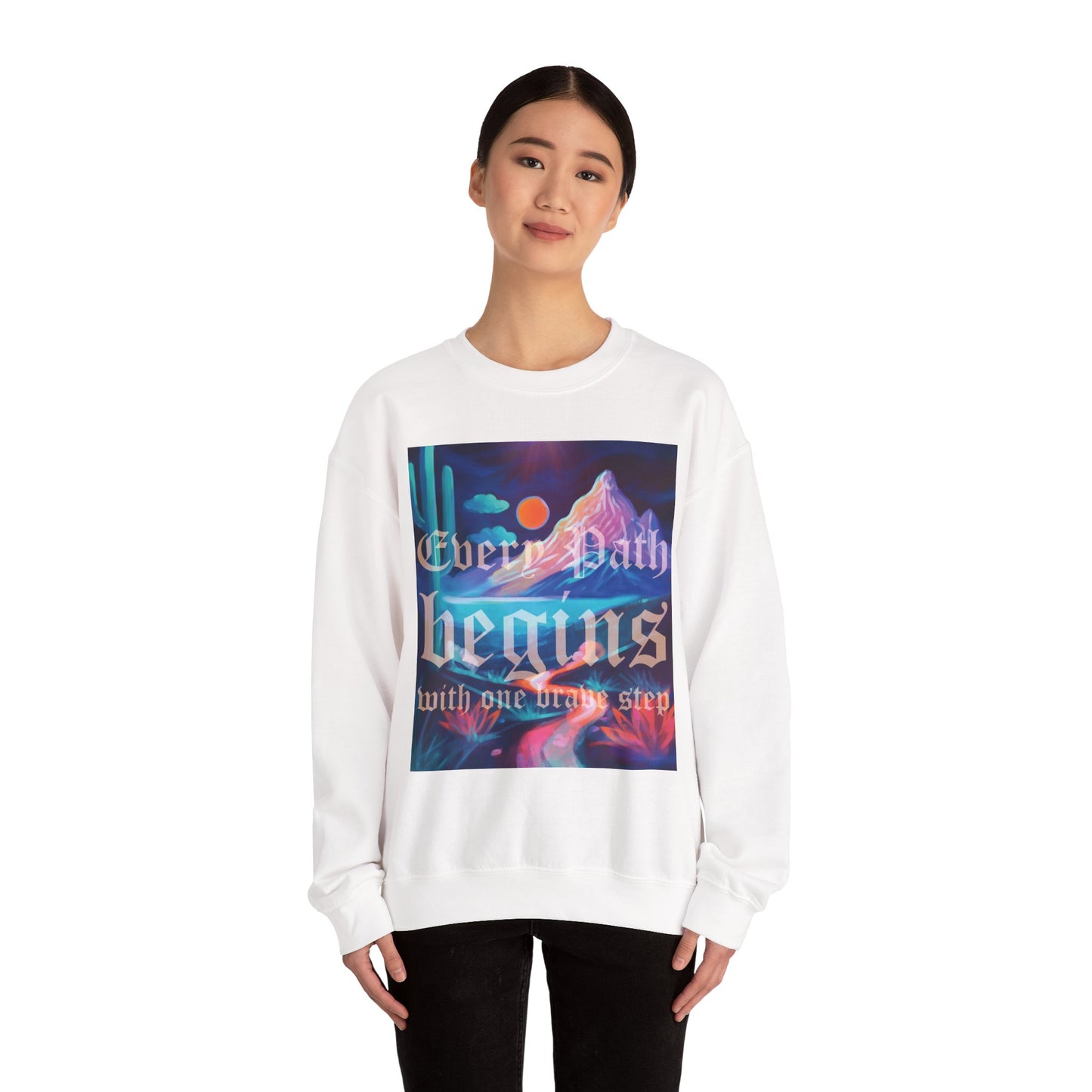 Inspirational Art Sweatshirt, Cozy Crewneck for All Seasons, Motivational Gift, Unique Statement Piece, Ideal for Everyday Wear