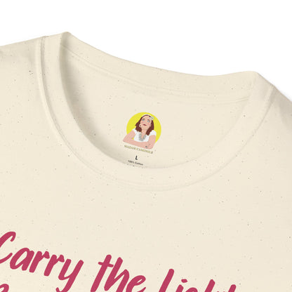 Inspirational Graphic T-Shirt - "Carry the Light, Be the Bloom" - Motivational Apparel for Everyday Wear, Gift for Friends, Self-Care [...]