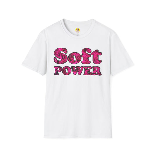 Unisex Softstyle T-Shirt - Soft Power, Casual Tee, Feminist Shirt, Summer Wear, Gift for Her