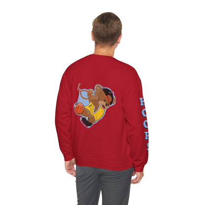 Basketball Teddy Bear Sweatshirt, Cute Athleisure, Kid's Fashion, Sports Gift, Cozy Unisex Crewneck