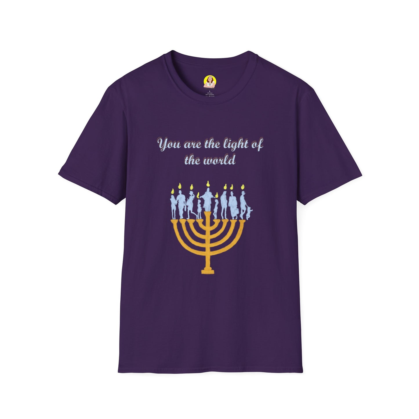 You Are the Light of the World T-Shirt - Unisex, Softstyle, Inspirational Gift for Friends, Family, Hanukkah, Thoughtful Apparel