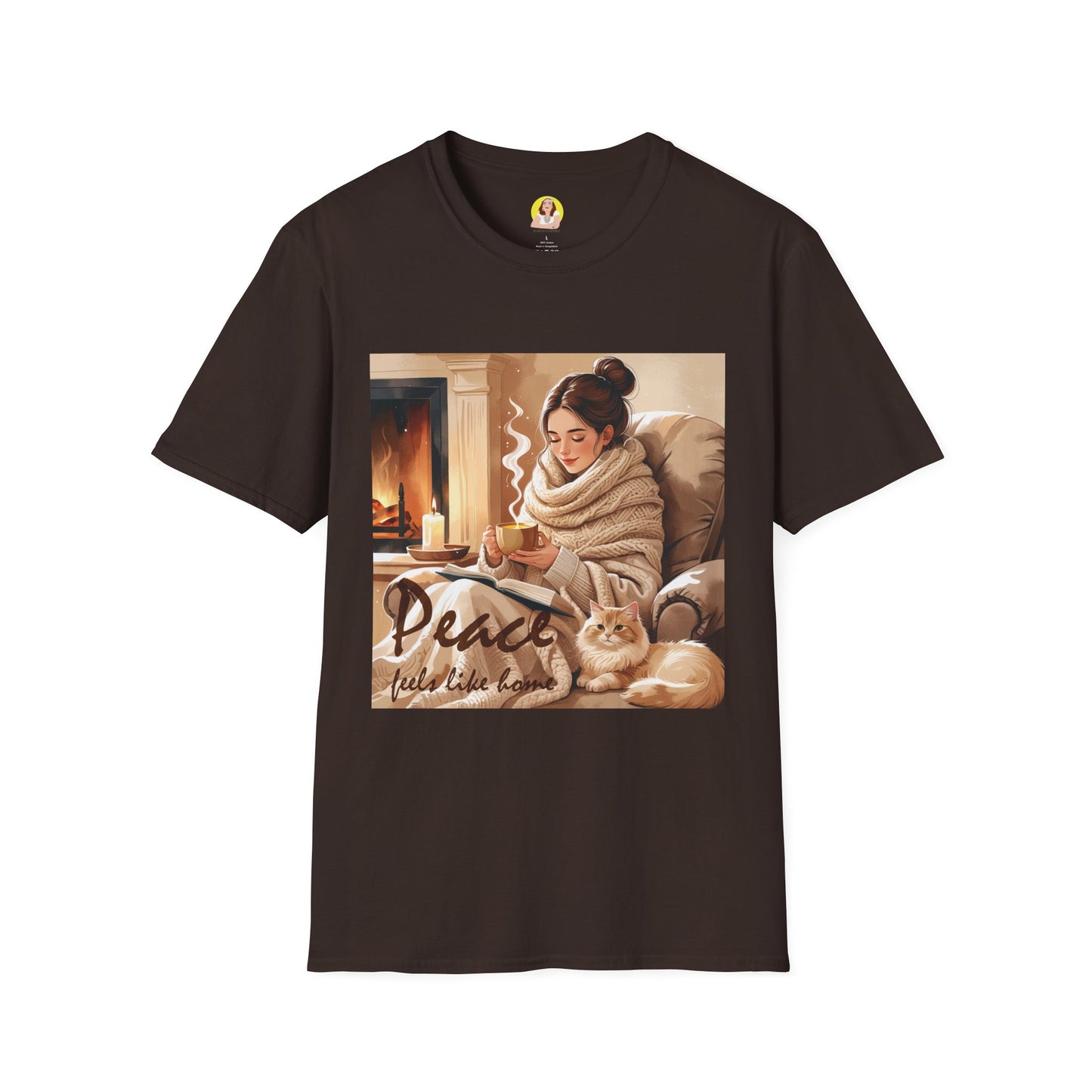 Cozy Peace Unisex T-Shirt - Perfect Gift for Winter, Relaxation, Self-Care Days, Home Decor Lovers, Cozy Vibes