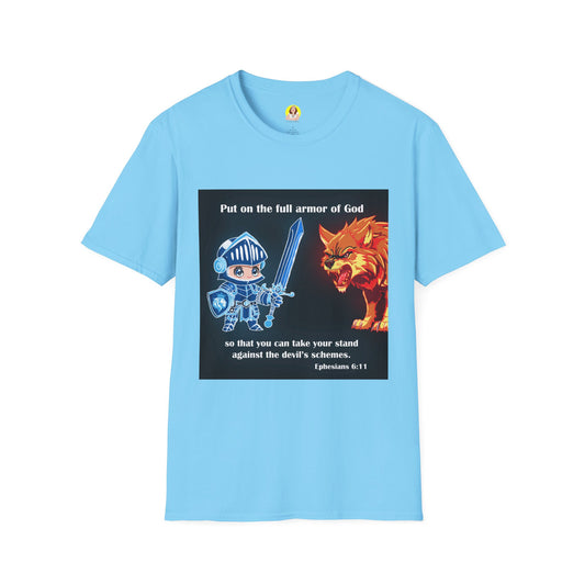 Knight and Lion Armor of God T-Shirt, Christian Tee, Unisex Faith Shirt, Bible Verse Apparel, Spiritual Gift