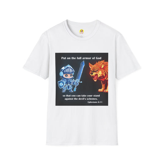 Knight and Lion Armor of God T-Shirt, Christian Tee, Unisex Faith Shirt, Bible Verse Apparel, Spiritual Gift