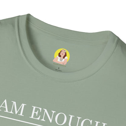 Inspirational Floral T-Shirt - I Am Enough, Self-Care Apparel, Positive Vibes Tee, Gift for Friends, Motivational Wear