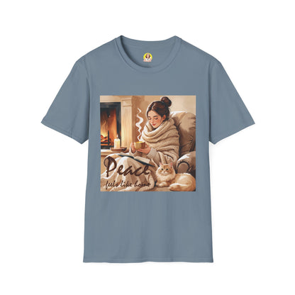 Cozy Peace Unisex T-Shirt - Perfect Gift for Winter, Relaxation, Self-Care Days, Home Decor Lovers, Cozy Vibes