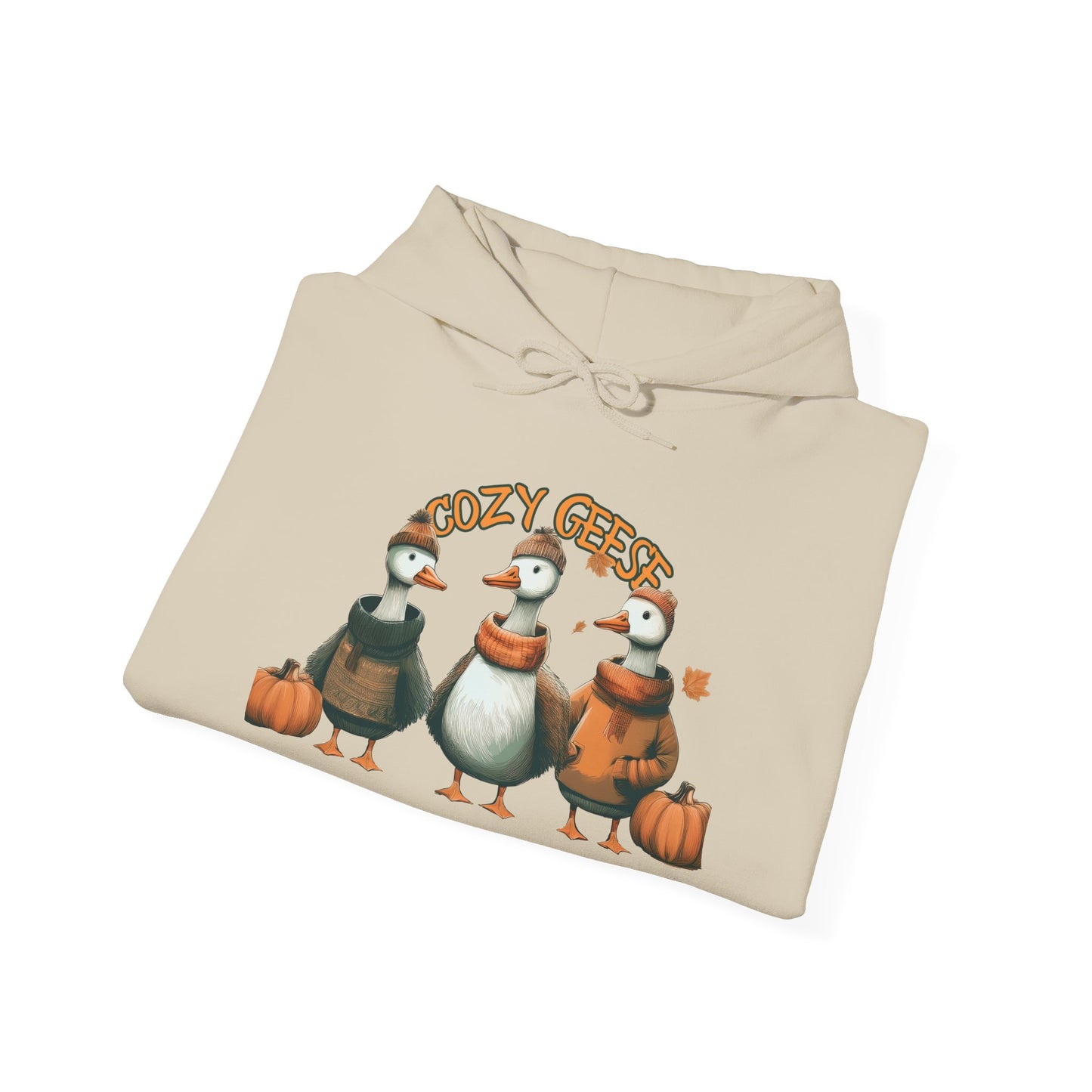Cozy Geese Hoodie - Unisex Heavy Blend Sweatshirt for Fall, Halloween, Thanksgiving, Comfy Wear, Gift for Goose Lovers