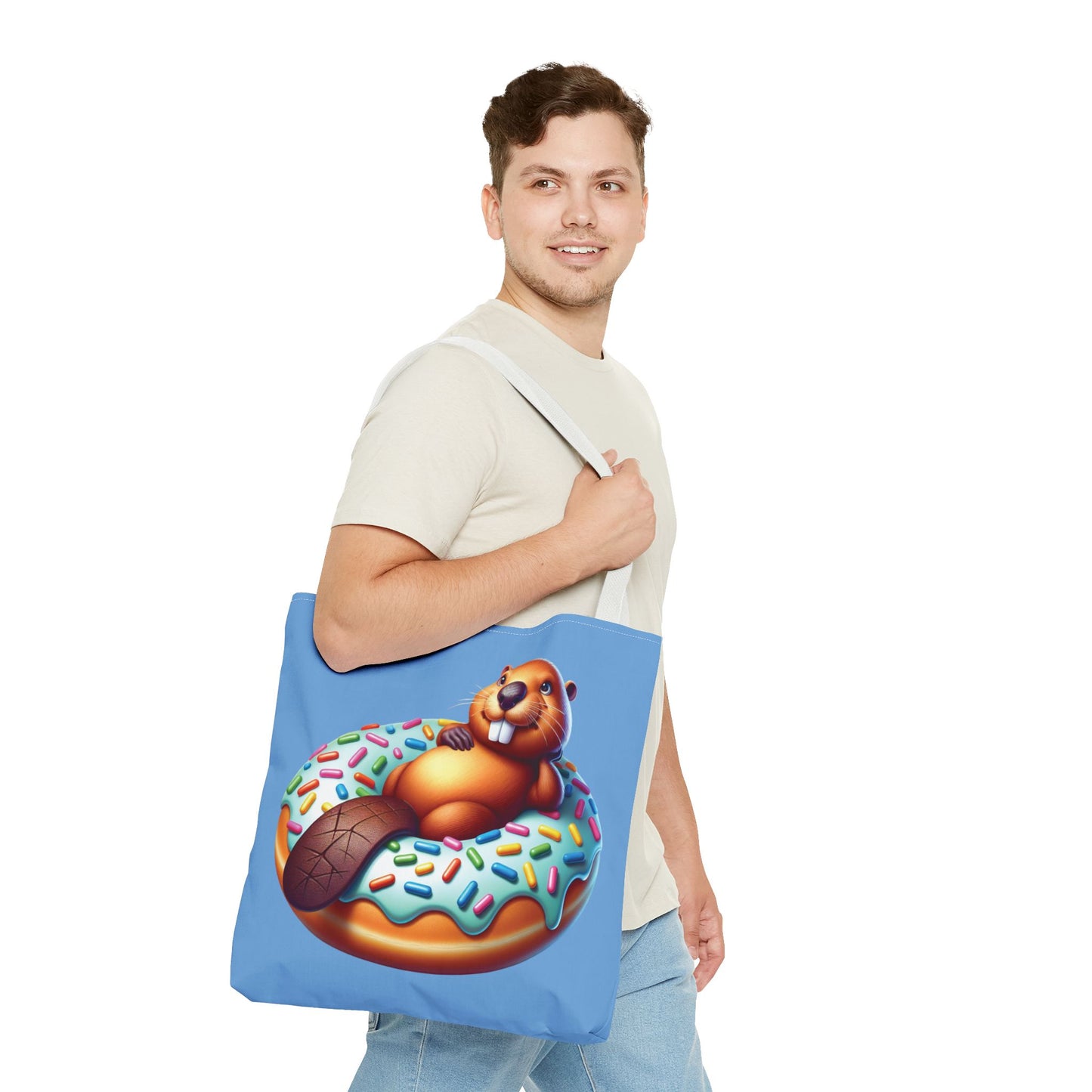 Tote Bag - Beaver Donut Design