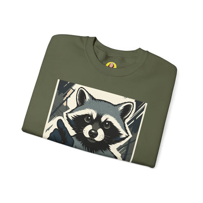 No Excuses! Raccoon Crewneck Sweatshirt, Cozy Sweatshirt for Animal Lovers, Gift for Motivation, Funny Sweatshirt, Unisex Fashion