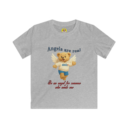 Angelic Bear Kids Tee, Birthday Gift, Toddler Tee, Cute Kids Shirt, Inspirational Kids Apparel, Angel Theme Top