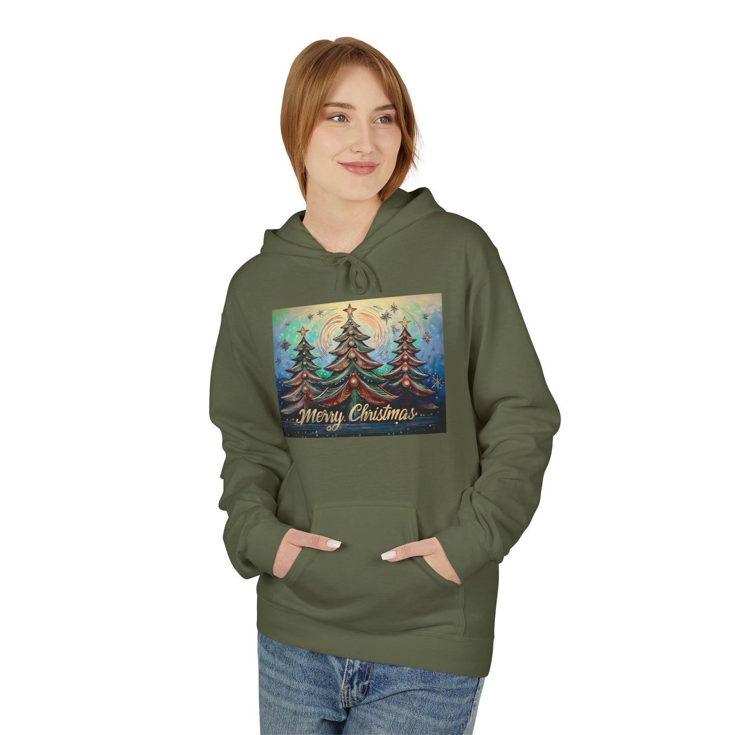 Cozy Christmas Hoodie, Unisex Holiday Sweatshirt, Fleece Pullover for Winter Gifting, Merry Christmas Apparel, Warm Festive Wear