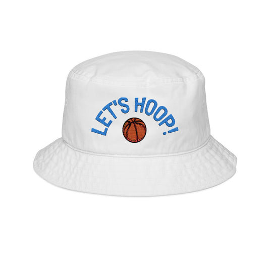 Basketball Bucket Hat - Let's Hoop! | Trendy Sports Hat, Gift for Athletes, Summer Fashion, Unisex Accessories, Outdoor Gear
