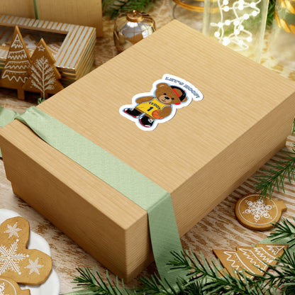 Playful Teddy Bear Kiss-Cut Stickers | Fun Laptop Decals, Cute Gifts for Kids, Basketball Decor, Nursery Wall Art, Sports Party Favors