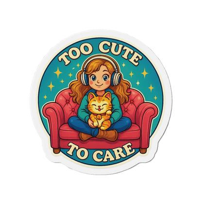 Cute Cat Lover Die-Cut Magnets, Gifts for Cat Owners, Cute Home Decor, Refrigerator Magnet, Cat-Themed Gifts
