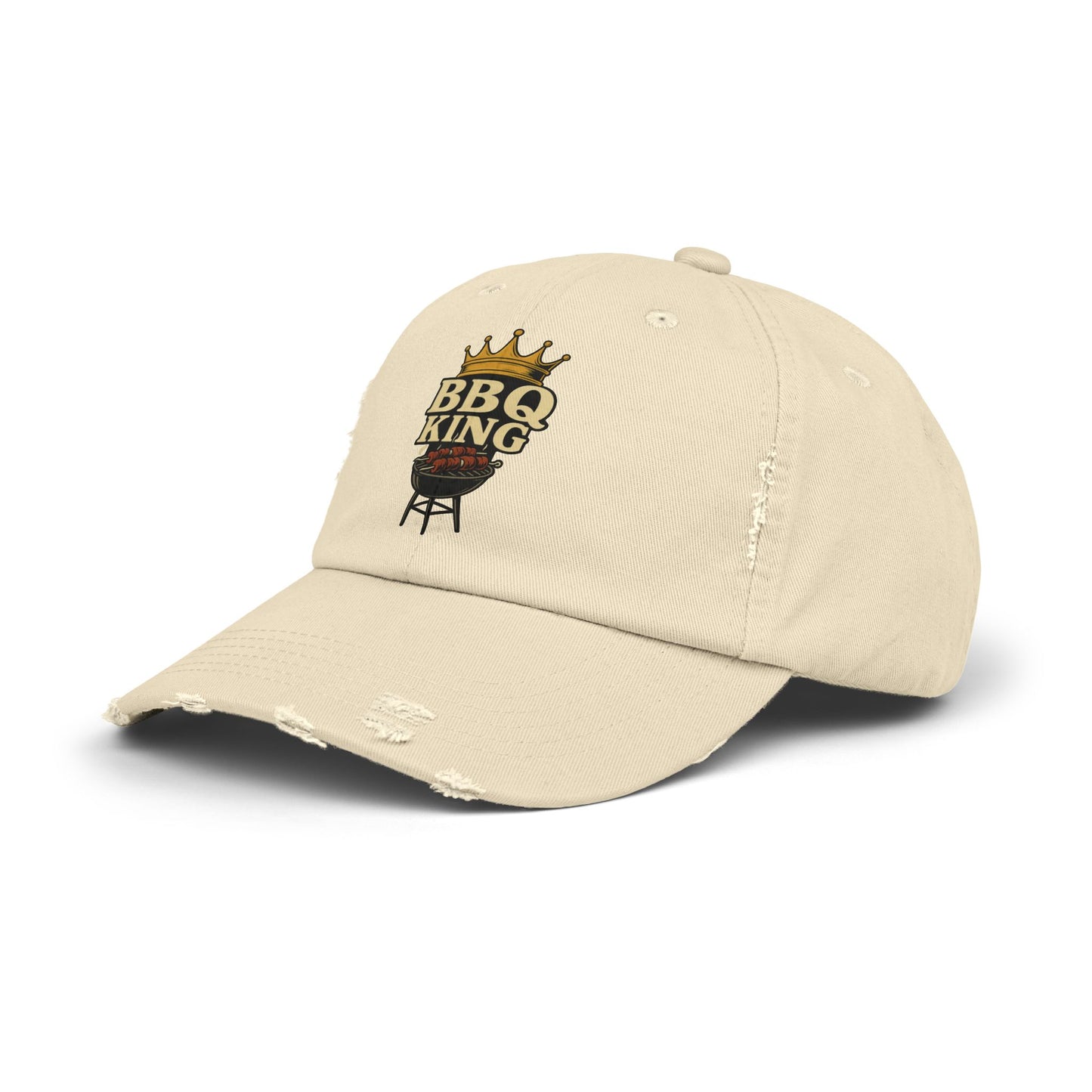 BBQ King Unisex Distressed Cap | Perfect for Grill Masters, Outdoor Gatherings, Summer Parties, Father's Day Gift, Stylish Headwear