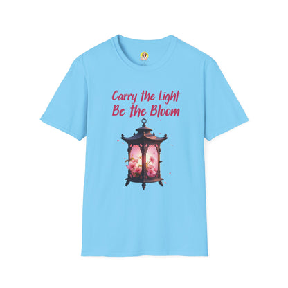Inspirational Graphic T-Shirt - "Carry the Light, Be the Bloom" - Motivational Apparel for Everyday Wear, Gift for Friends, Self-Care [...]