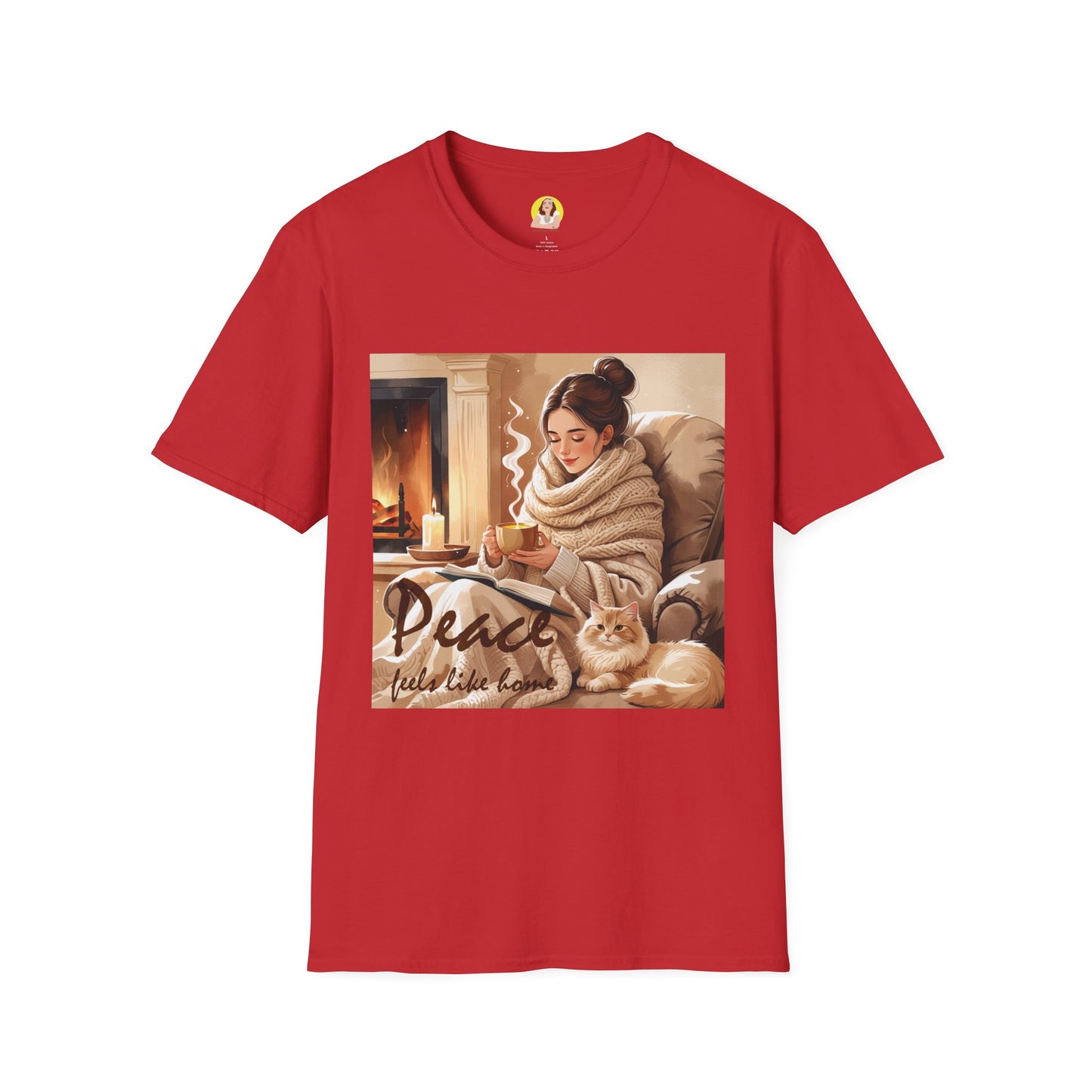 Cozy Peace Unisex T-Shirt - Perfect Gift for Winter, Relaxation, Self-Care Days, Home Decor Lovers, Cozy Vibes