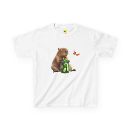 Kids Tee - Capibara and Cucumber Jar Design