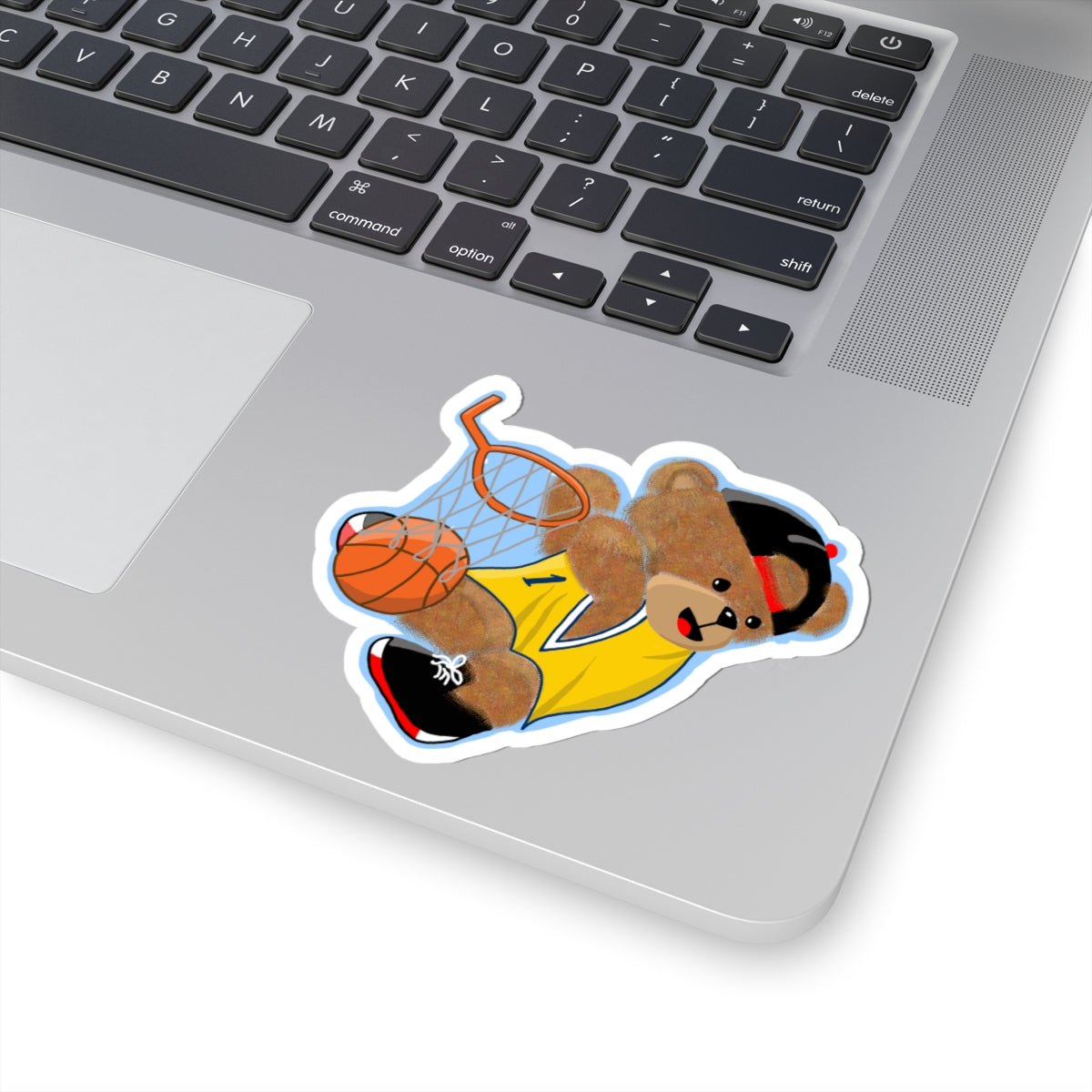 Cute Bear Basketball Kiss-Cut Stickers | Fun Sports Decor, Kids Party Favors, Gift for Sports Lovers, Laptop Decals, Sticker Collection
