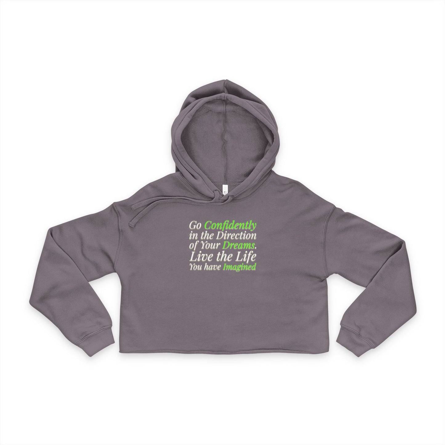 Inspire & Empower Women's Cropped Hoodie, Motivational Apparel, Gift for Dreamers, Casual Comfort, Perfect for Relaxing