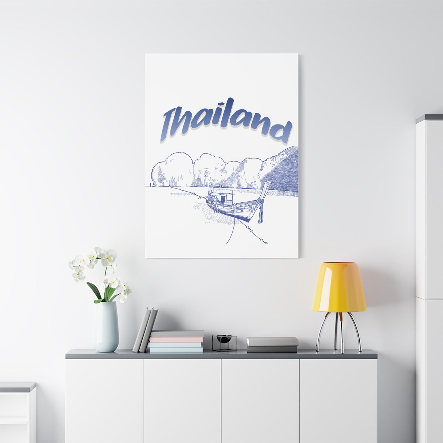 Thailand Matte Canvas Wall Art, Coastal Decor, Travel Wall Art, Home Decoration, Gift for Travelers, Ocean Themed Art