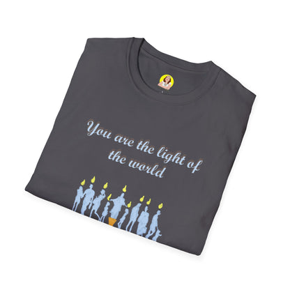 You Are the Light of the World T-Shirt - Unisex, Softstyle, Inspirational Gift for Friends, Family, Hanukkah, Thoughtful Apparel