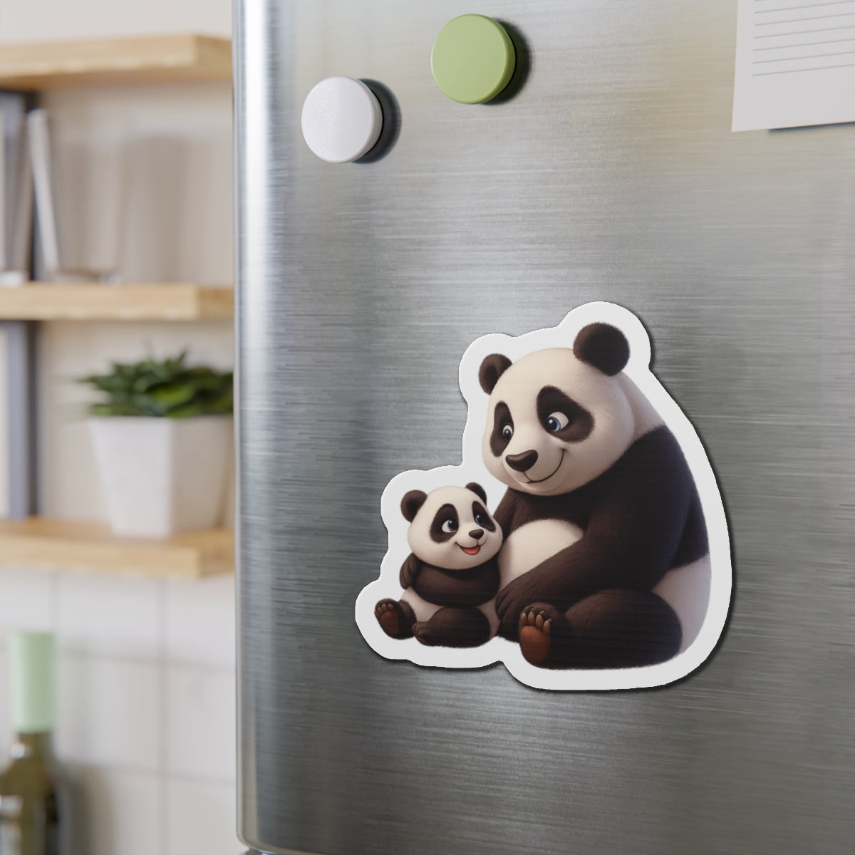 Cute Panda Family Die-Cut Magnets | Adorable Home Décor, Gift for Animal Lovers, Fun Fridge Magnet, Cute Gift Idea, Kids Room Décor
