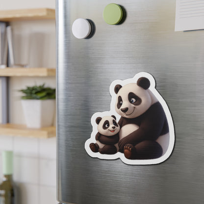 Cute Panda Family Die-Cut Magnets | Adorable Home Décor, Gift for Animal Lovers, Fun Fridge Magnet, Cute Gift Idea, Kids Room Décor