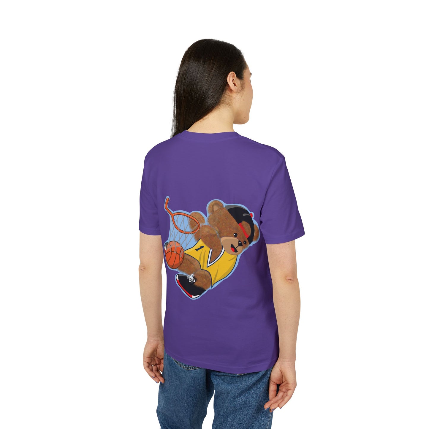 Unisex Basketball Bear Graphic T-shirt, Fun Sports Tee, Perfect for Kids & Teens, Gift for Sports Lovers, Cute Casual Wear