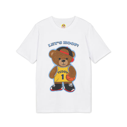 Unisex Basketball Bear Graphic T-shirt, Fun Sports Tee, Perfect for Kids & Teens, Gift for Sports Lovers, Cute Casual Wear