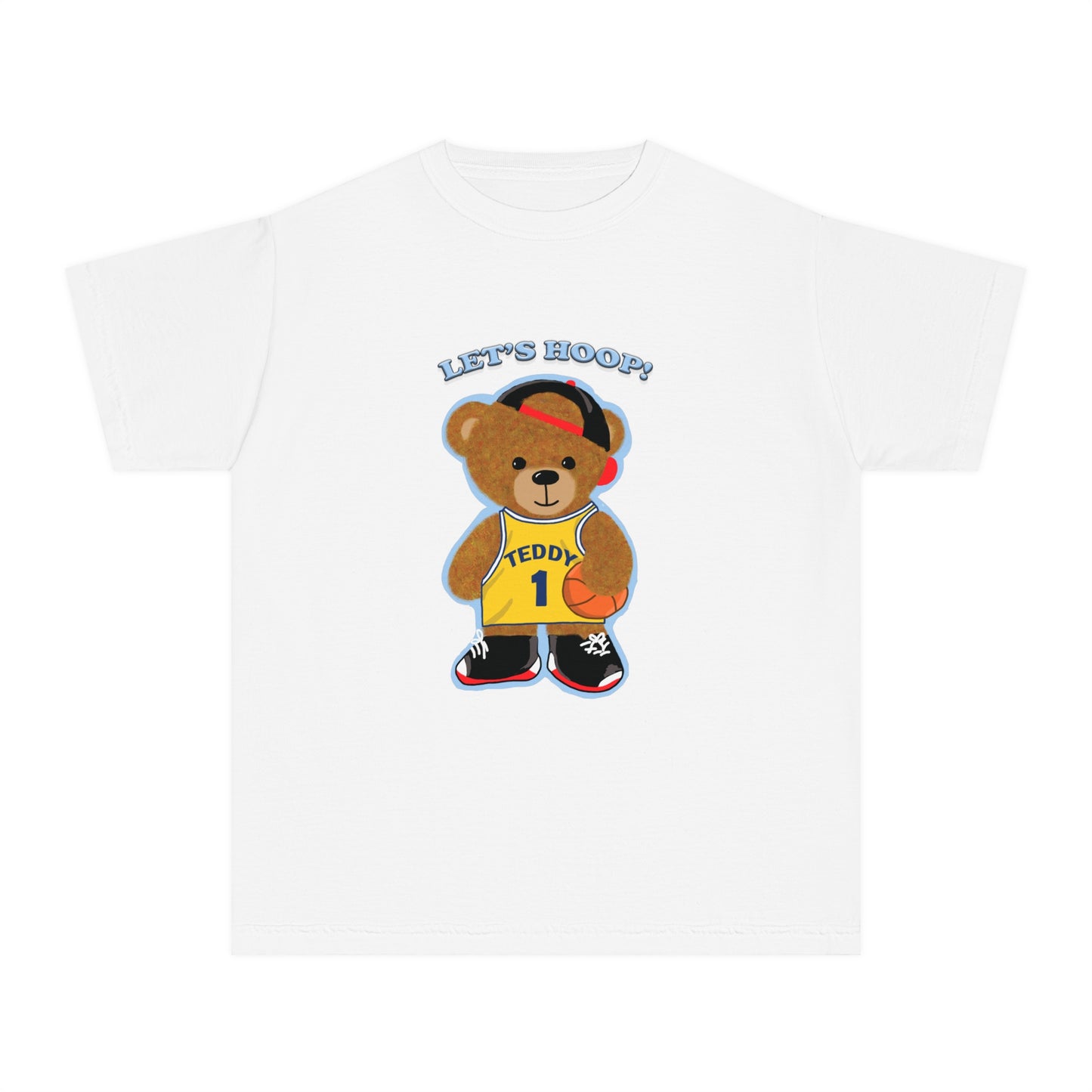 Youth Tee - Basketball Teddy Bear Design